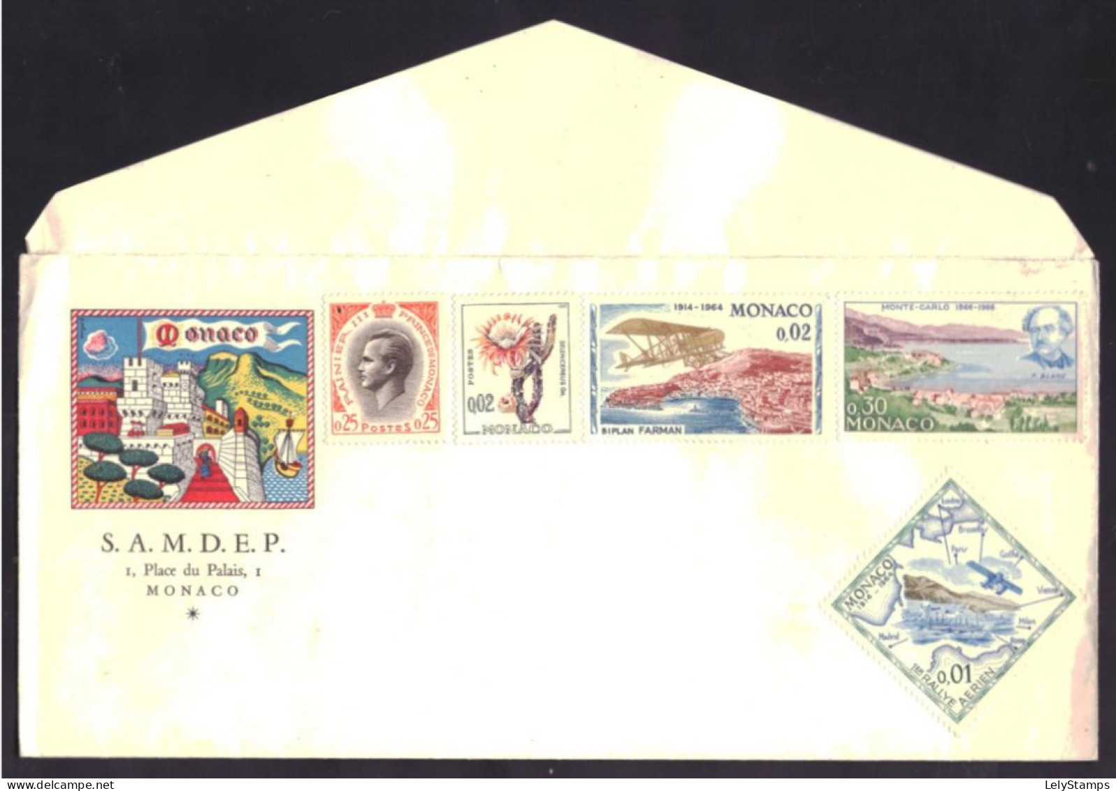 Monaco Cover FDC Multiple Stamps No Adress (1964 - 1966) - FDC