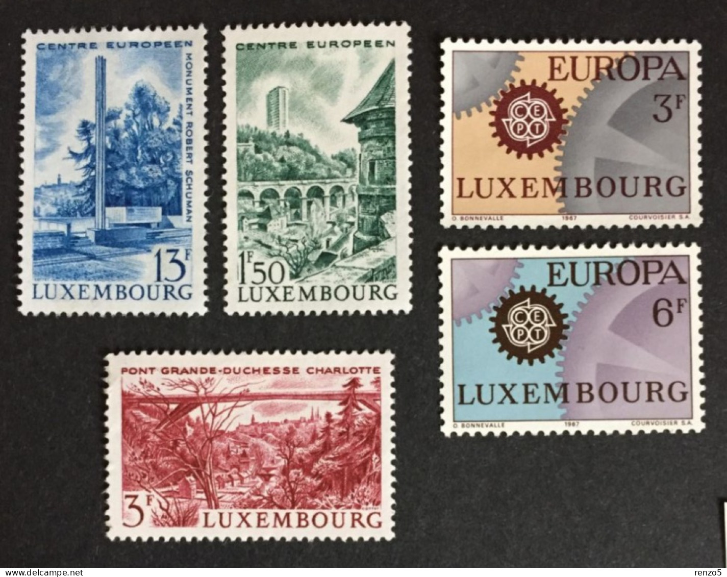 1966 Luxembourg - Tourism Landmarks, Europa CEPT, Lux European Center - Unused ( No Gum ) - Ungebraucht