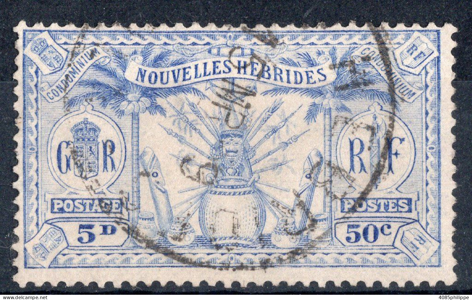 Nouvelles HEBRIDES Timbre-poste N°86 Oblitété TB Cote : 2€00 - Used Stamps