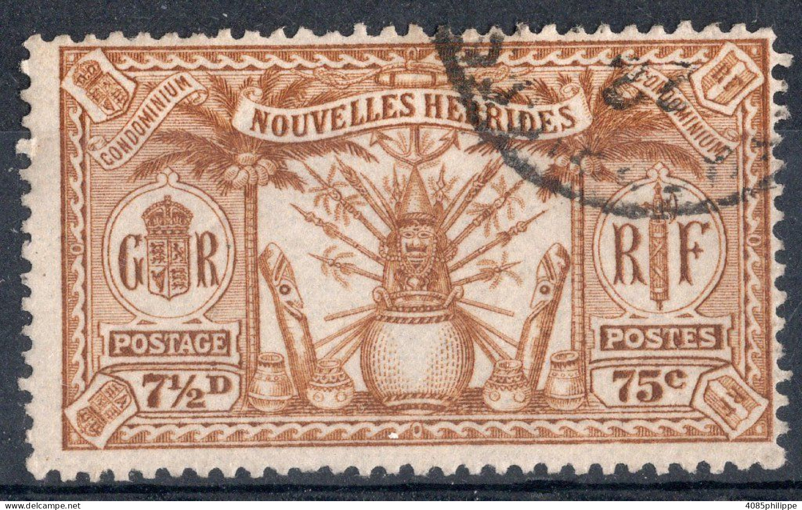 Nouvelles HEBRIDES Timbre-poste N°87 Oblitété TB Cote : 2€75 - Used Stamps