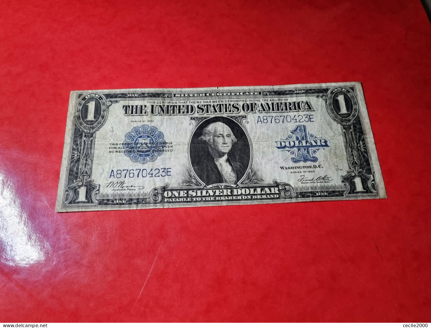 1923 USA $1 DOLLAR *SILVER CERTIFICATE* UNITED STATES BANKNOTE VF+ BILLETE ESTADOS UNIDOS *COMPRAS MULTIPLES CONSULTAR* - Silver Certificates (1878-1923)