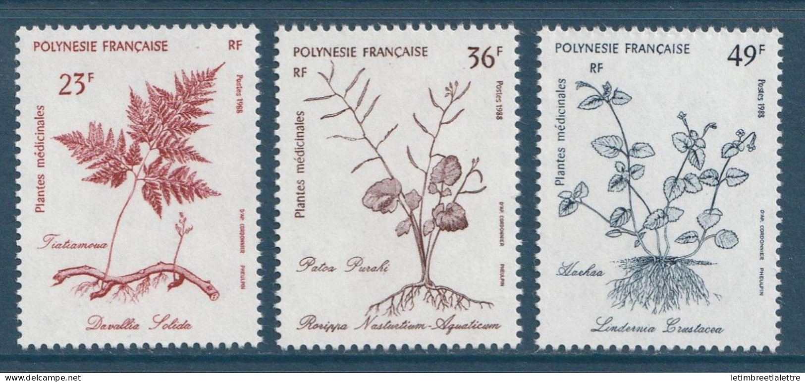 Polynésie Française - YT N° 315 à 317 ** - Neuf Sans Charnière - 1988 - Neufs