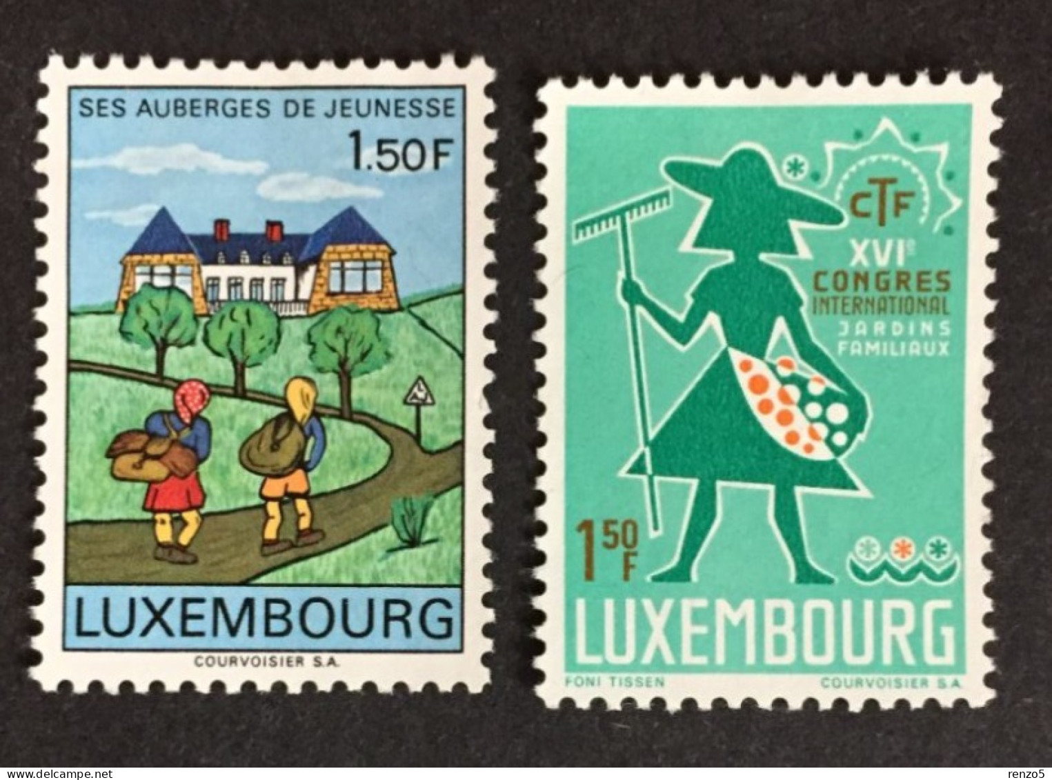 1967 Luxembourg - Lux Youth Hostels, 16th Congress Of International Association Home Gardeners - Unused ( No Gum ) - Unused Stamps