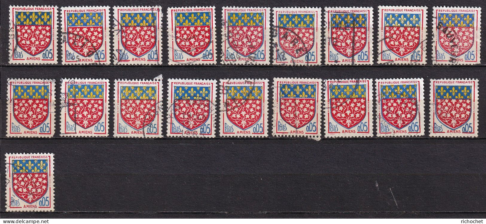 France 1352 (19x) ° Pour étude - Used Stamps