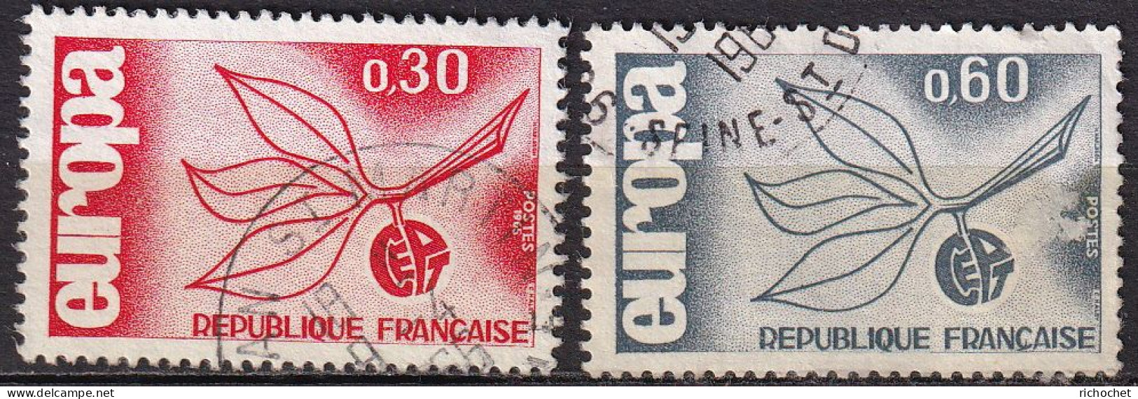 France 1455 + 1456 ° - Used Stamps