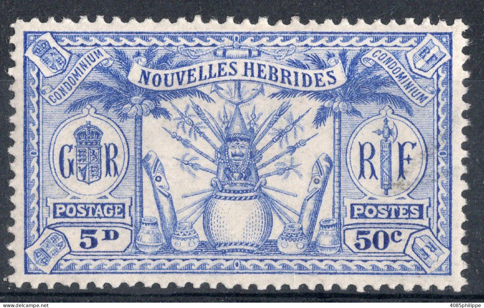 Nouvelles HEBRIDES Timbre-poste N°86* Neuf Charnière  TB Cote : 2€00 - Ongebruikt