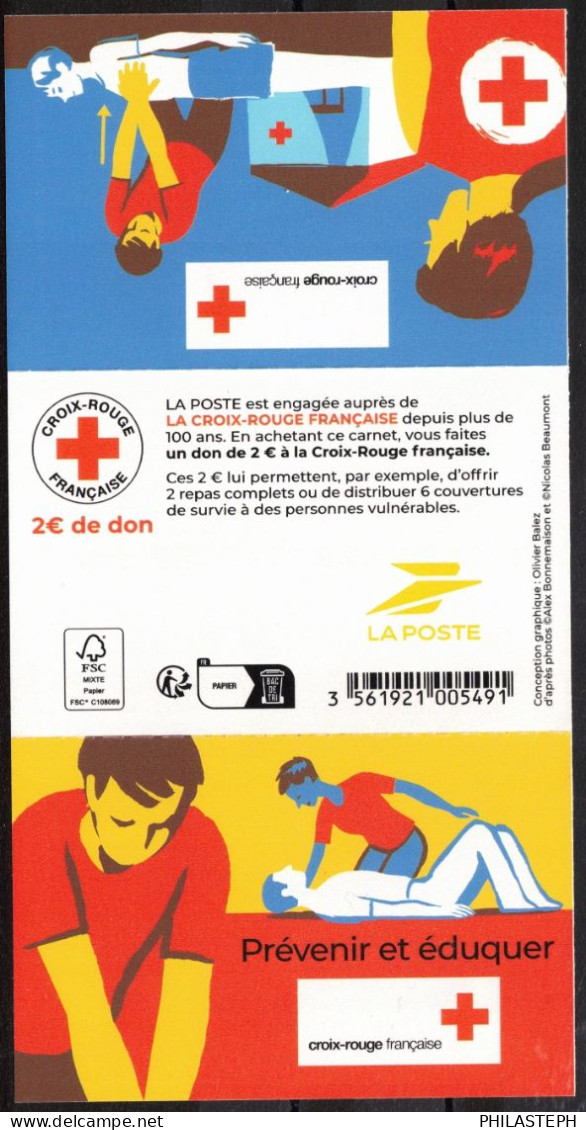 FRANCE 2023 -   Carnet La Croix Rouge Française - Prévenir Et éduquer - YT BC 2226 Neuf - Nuovi