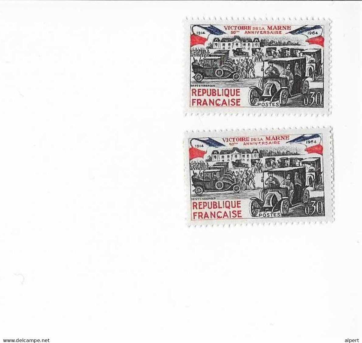 1429 D Hampe Sans Pointe Rouge - 6 De 1964 Ouvert - 1 Normal Livré - Unused Stamps