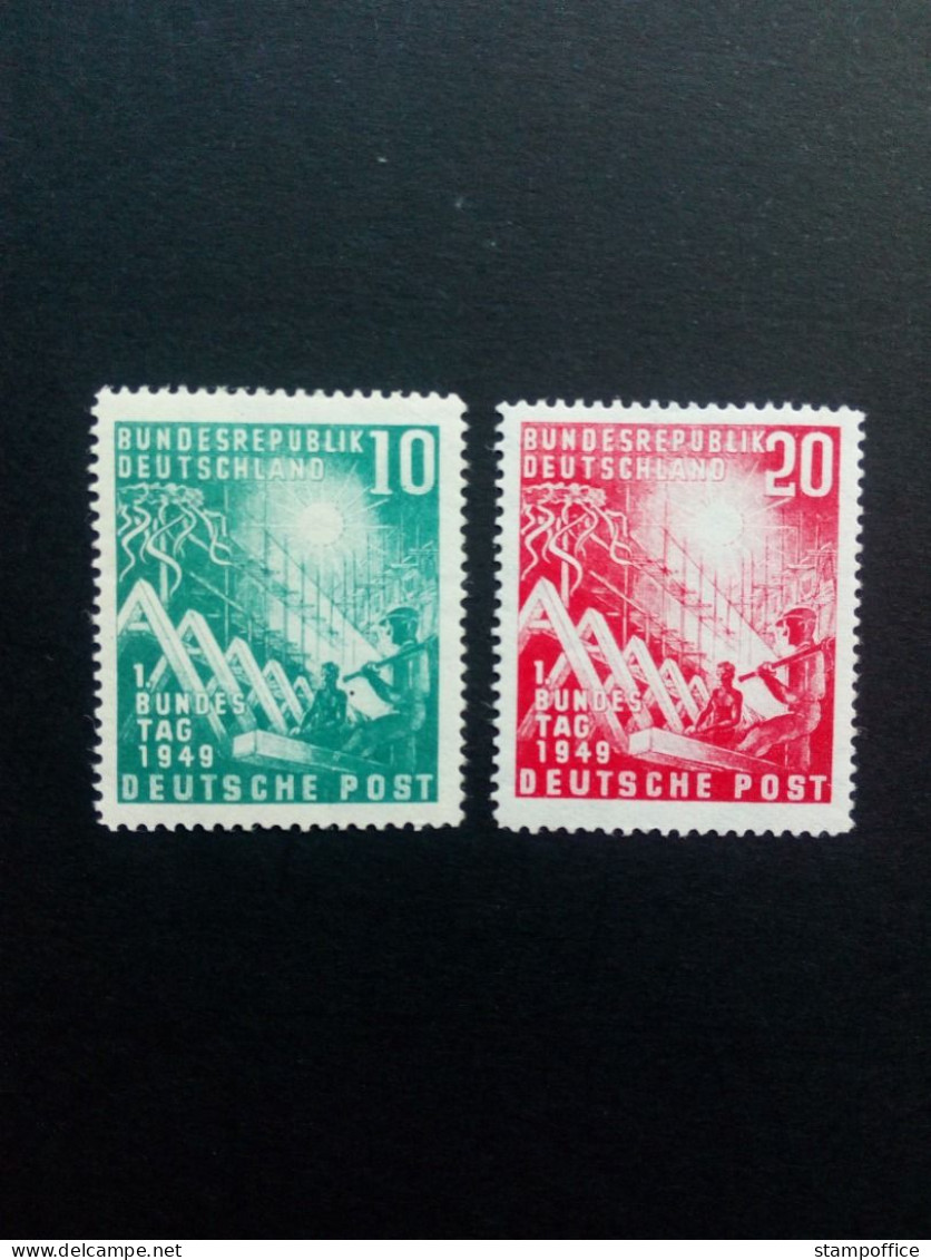 DEUTSCHLAND MI-NR. 111-112 POSTFRISCH(MINT) ERÖFFNUNG DES 1. DEUTSCHEN BUNDESTAGES BONN - Unused Stamps