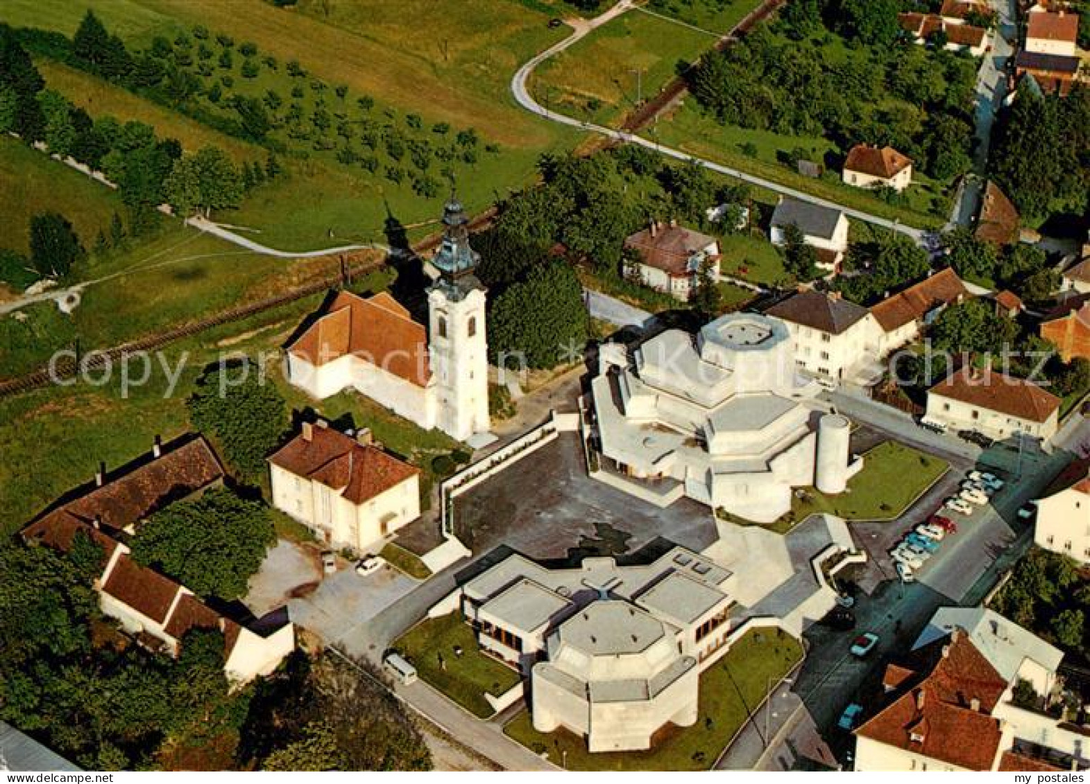 73587129 Oberwart Osterkirche Fliegeraufnahme Oberwart - Other & Unclassified