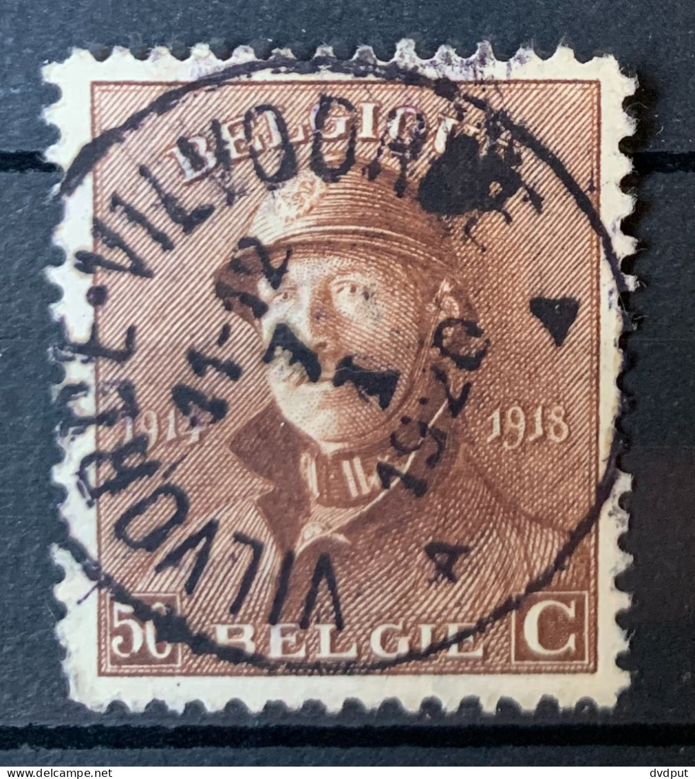 België, 1919, Nr 174, Gestempeld VILVORDE-VILVOORDE - 1919-1920  Cascos De Trinchera
