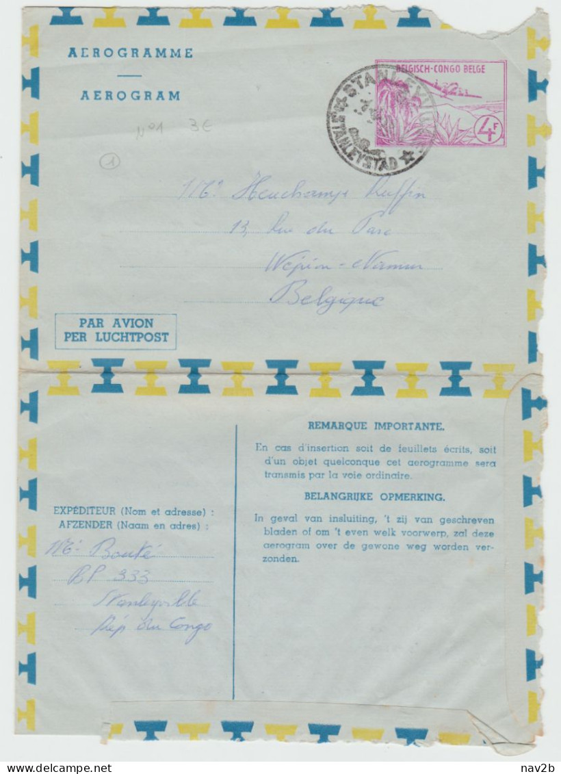 Aérogramme . 1962 . - Postwaardestukken