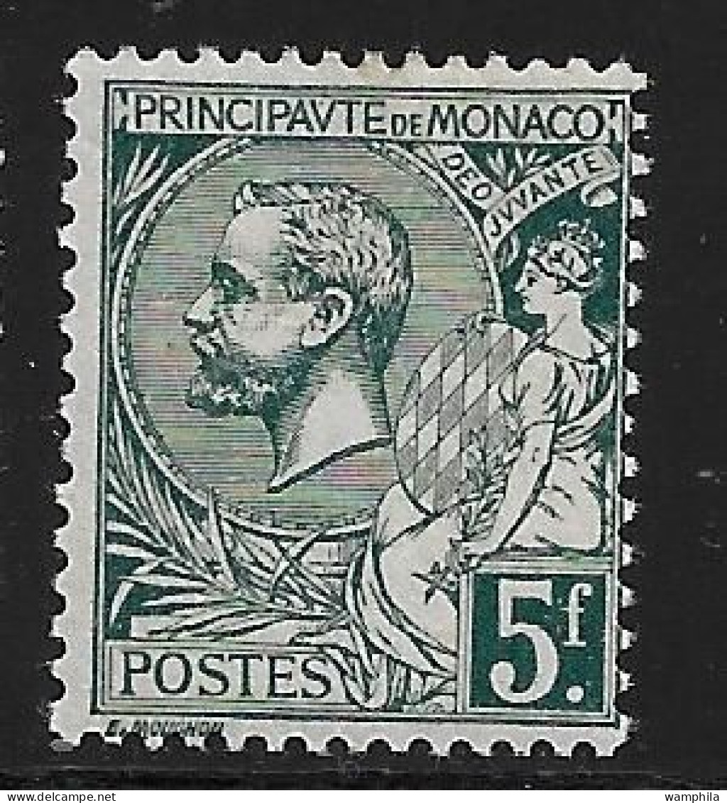 Monaco N°47* Vert-gris Foncé. Cote 30€ - Unused Stamps