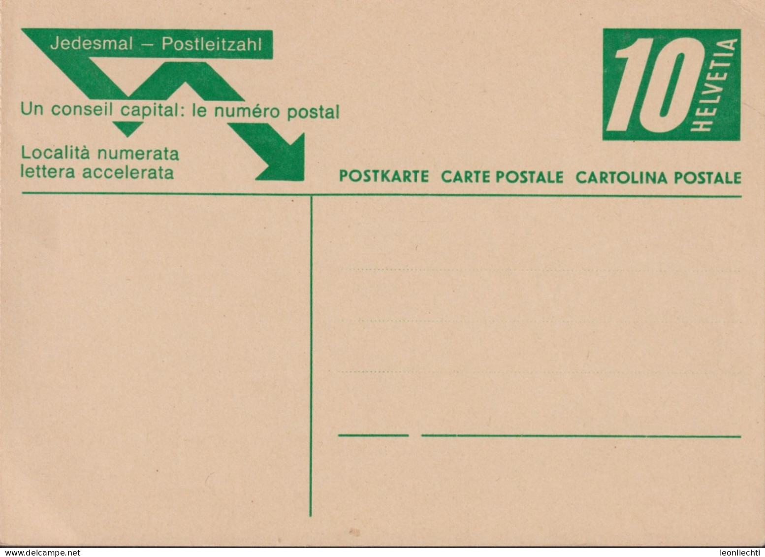 1965, Jedesmal-Postleitzahl Zum:195y 10 Cts ** Linker Rand Durchstochen - Interi Postali