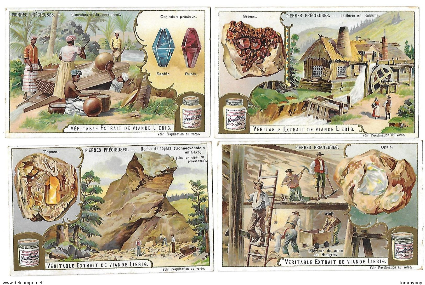S 793, Liebig 6 Cards, Pierres Précieuses (lower Condition) (ref B20) - Liebig
