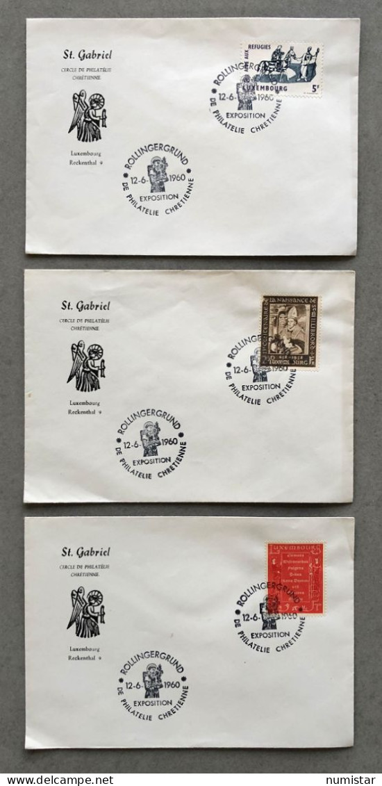 3x St. Gabriel , Cercle De Philatélie Chrétienne , Luxembourg , 1960 , Luxemburg - Andere & Zonder Classificatie