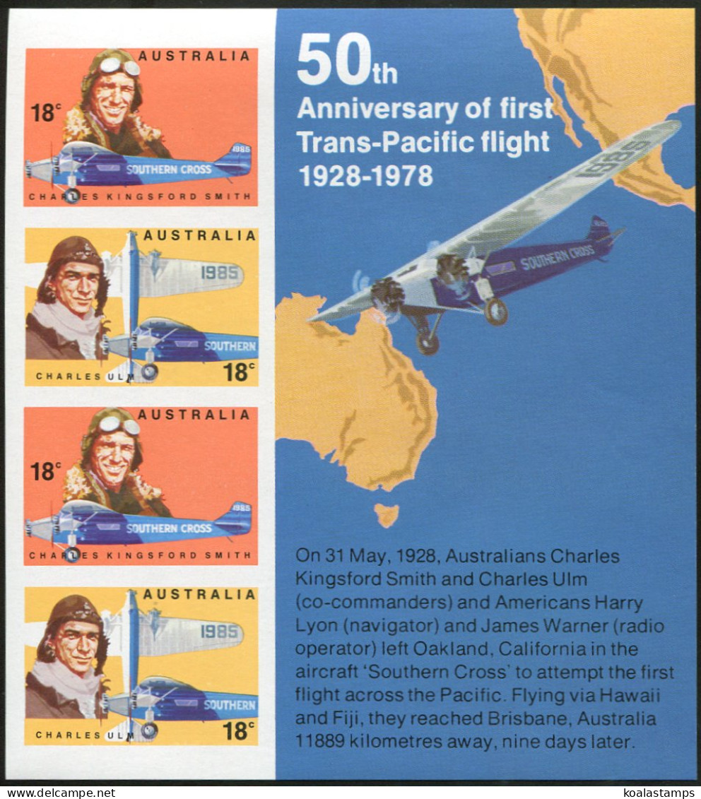 Australia 1978 SG662 Aviators MS MNH - Sonstige & Ohne Zuordnung
