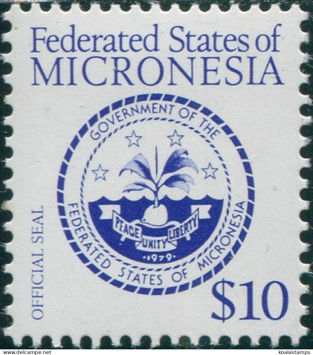 Micronesia 1984 SG20a $10 Official Seal MH - Micronésie