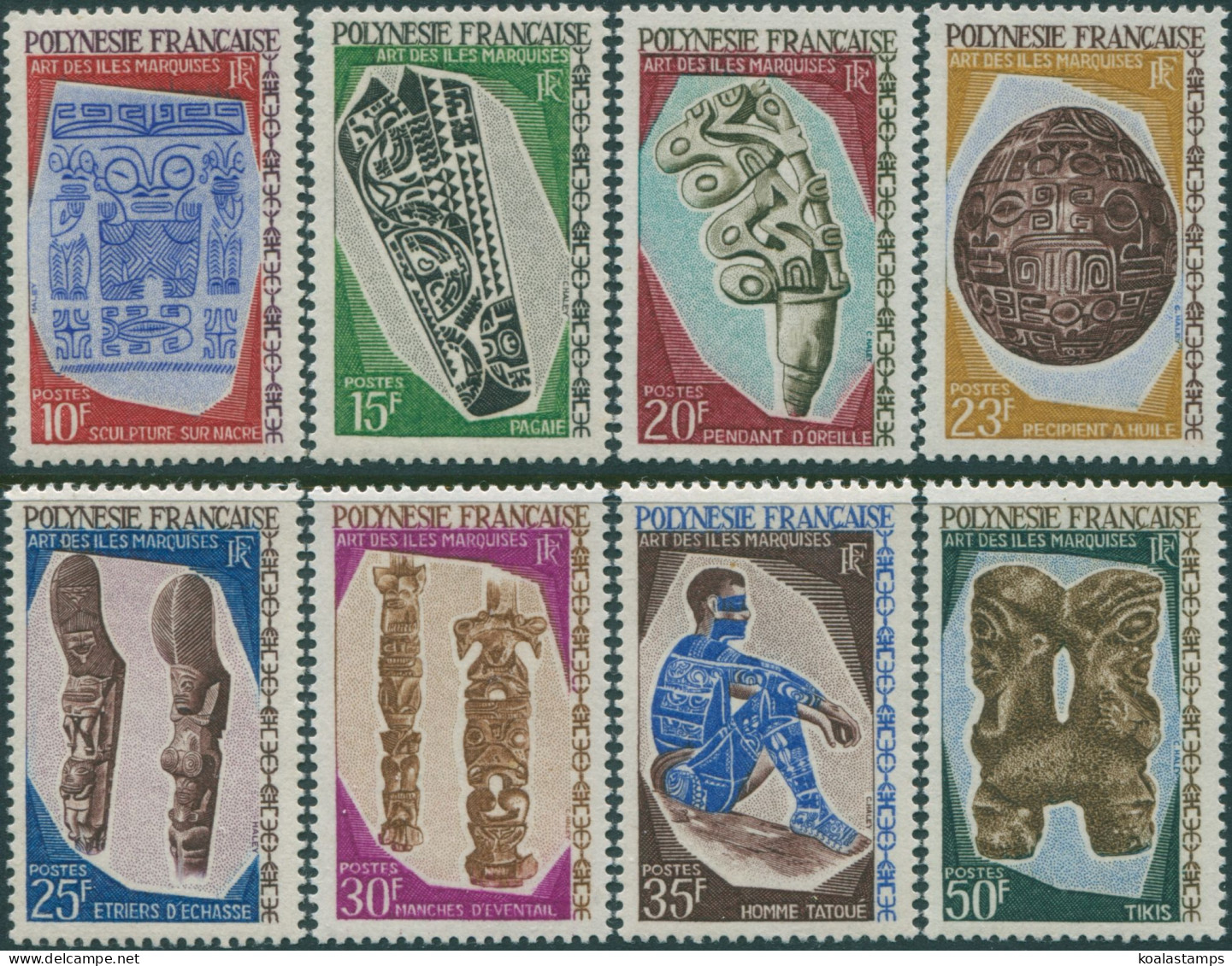 French Polynesia 1967 SG73-80 Ancient Art Set MNH - Other & Unclassified