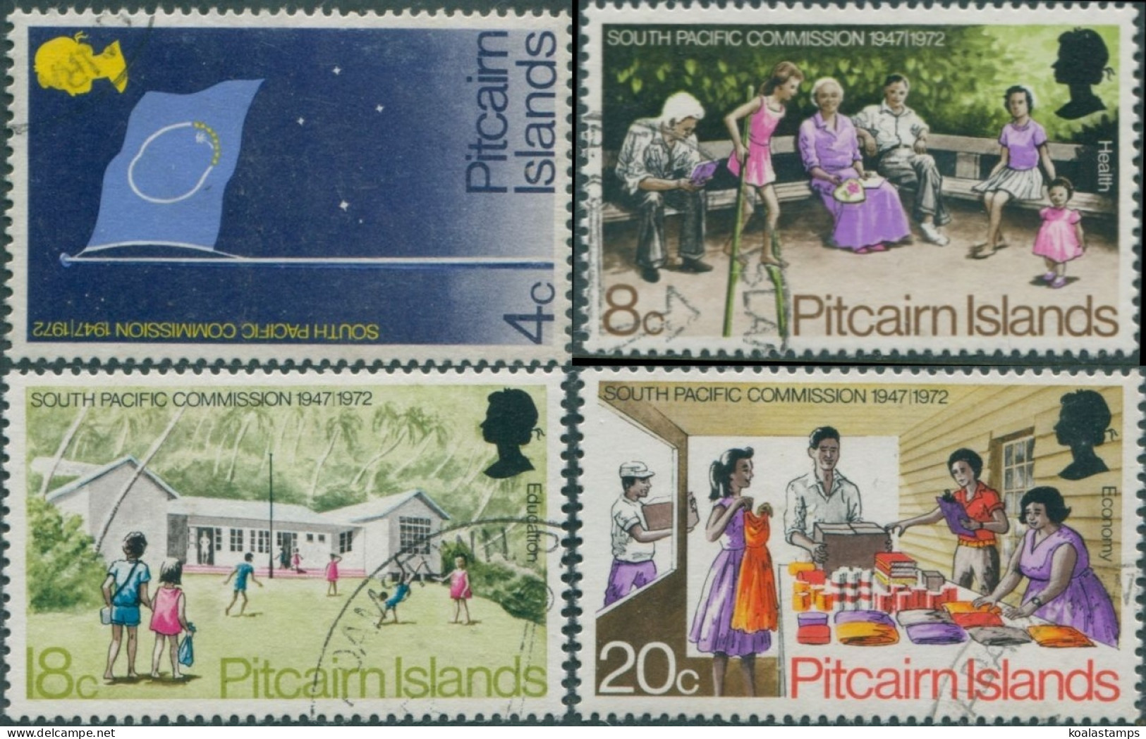 Pitcairn Islands 1972 SG120-123 South Pacific Commission Set FU - Pitcairn