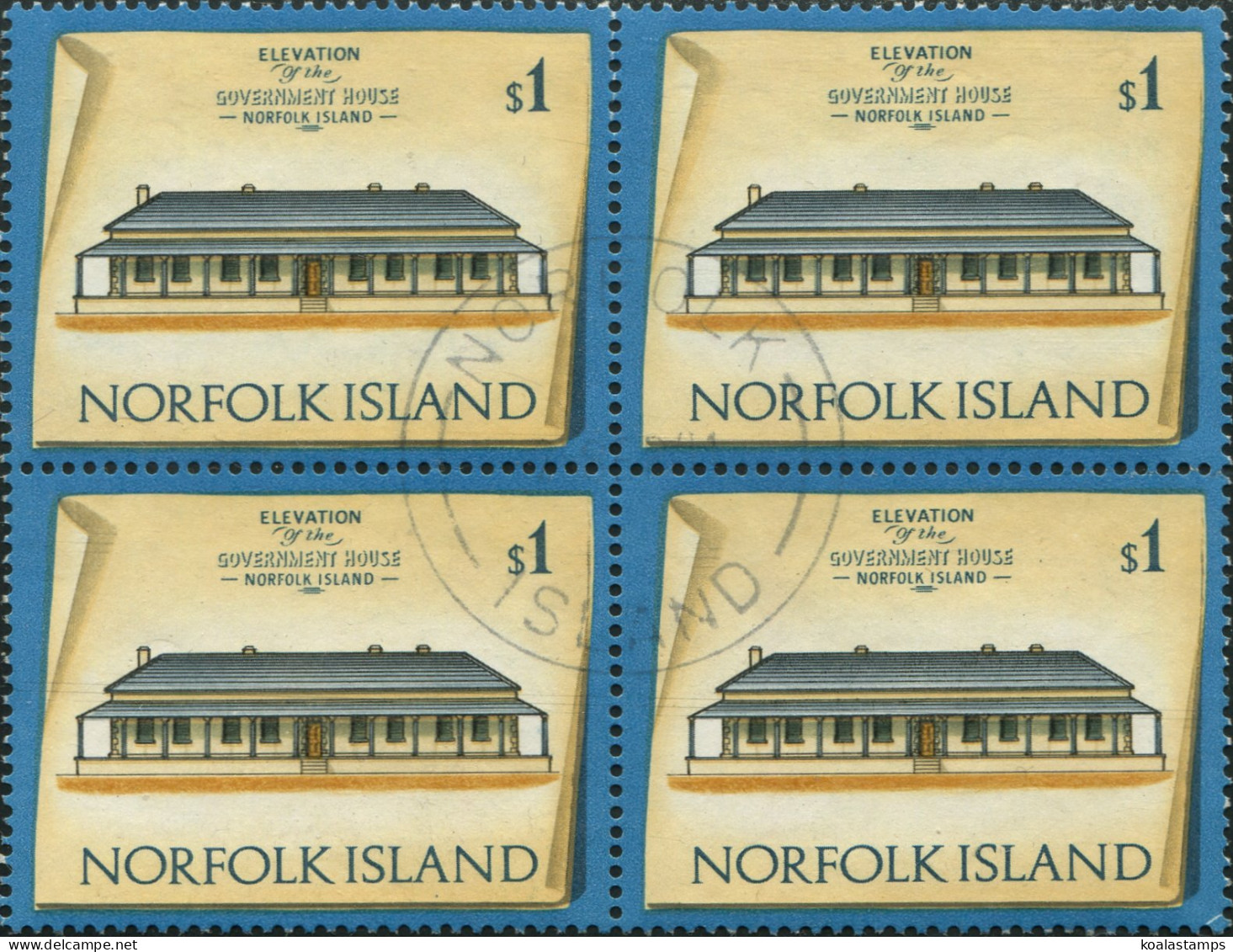 Norfolk Island 1973 SG148 $1 Historic Building Block FU - Isla Norfolk