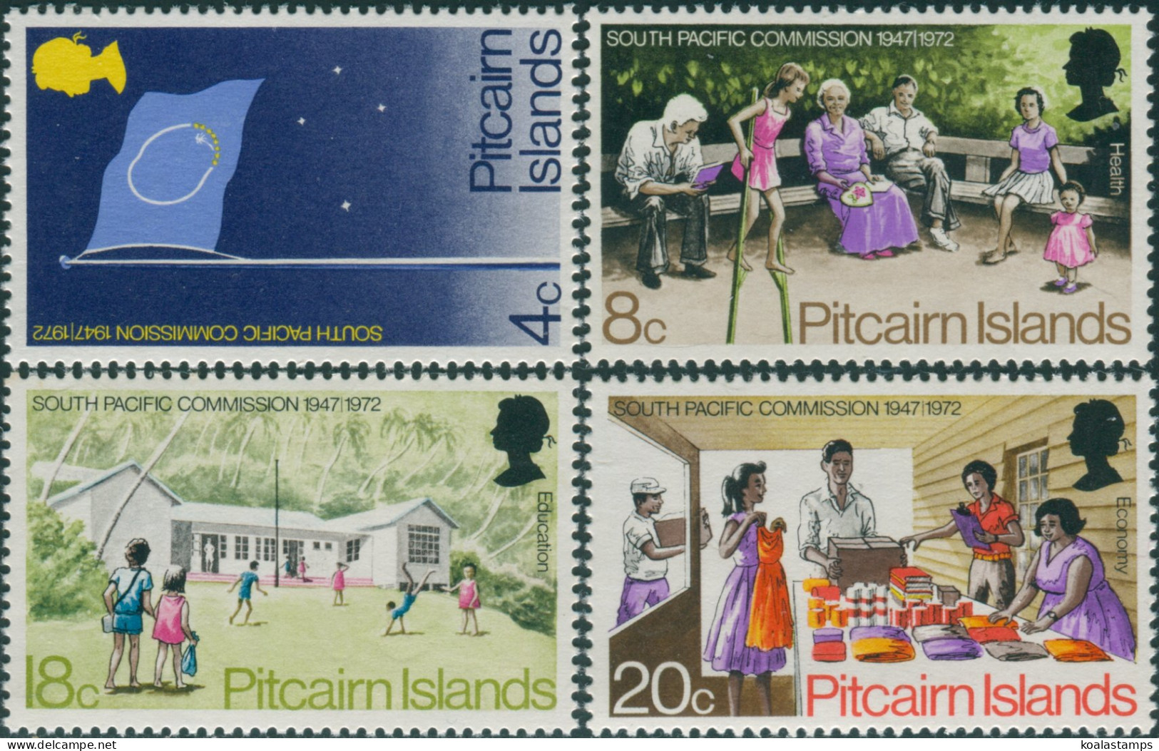 Pitcairn Islands 1972 SG120-123 South Pacific Commission Set MNH - Pitcairn
