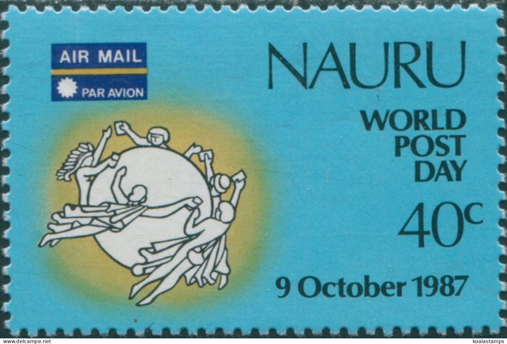 Nauru 1987 SG353 40c World Post Day FU - Nauru
