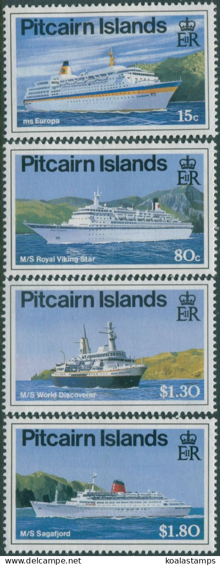 Pitcairn Islands 1991 SG395-398 Cruise Liners Set MNH - Islas De Pitcairn