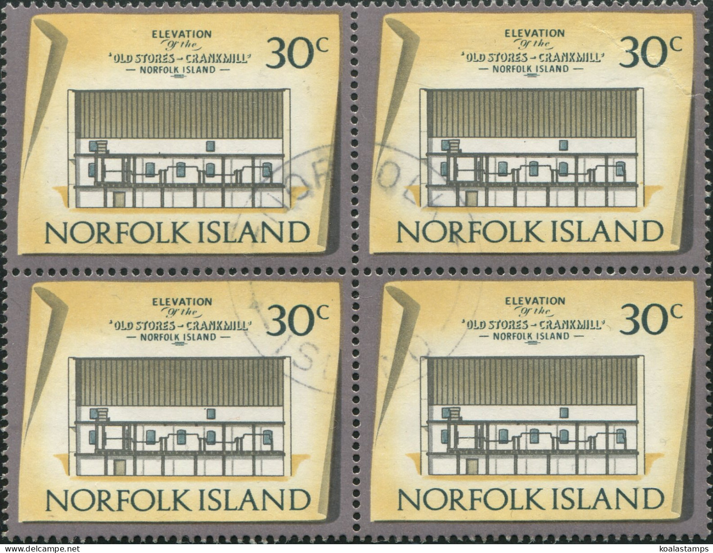 Norfolk Island 1973 SG146 30c Historic Building Block FU - Isla Norfolk