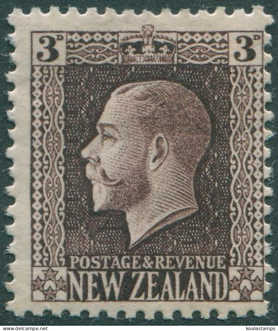 New Zealand 1915 SG420 3d Chocolate KGV MH - Andere & Zonder Classificatie