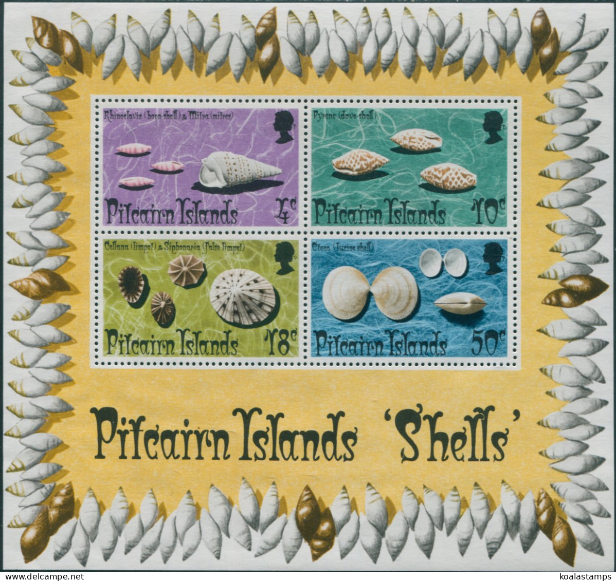 Pitcairn Islands 1974 SG151 Shells MS MNH - Pitcairninsel