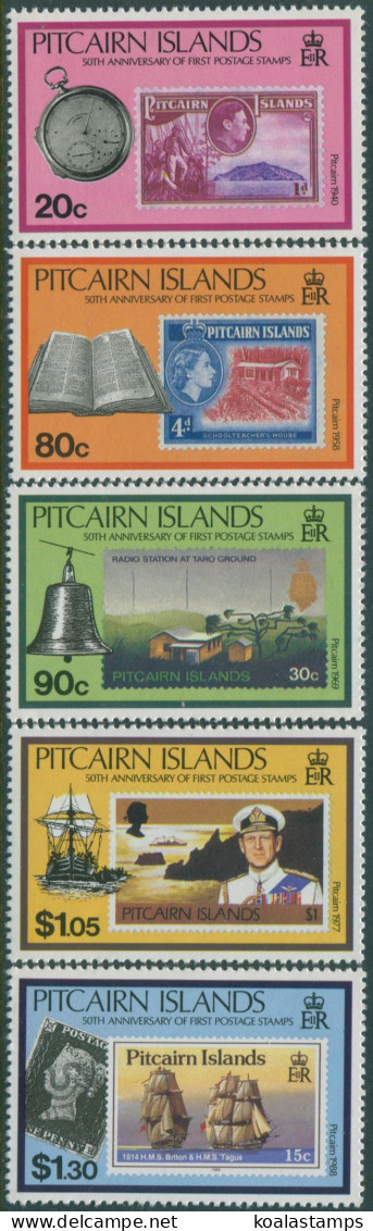 Pitcairn Islands 1990 SG380-384 Stamp Anniversaries Set MNH - Islas De Pitcairn