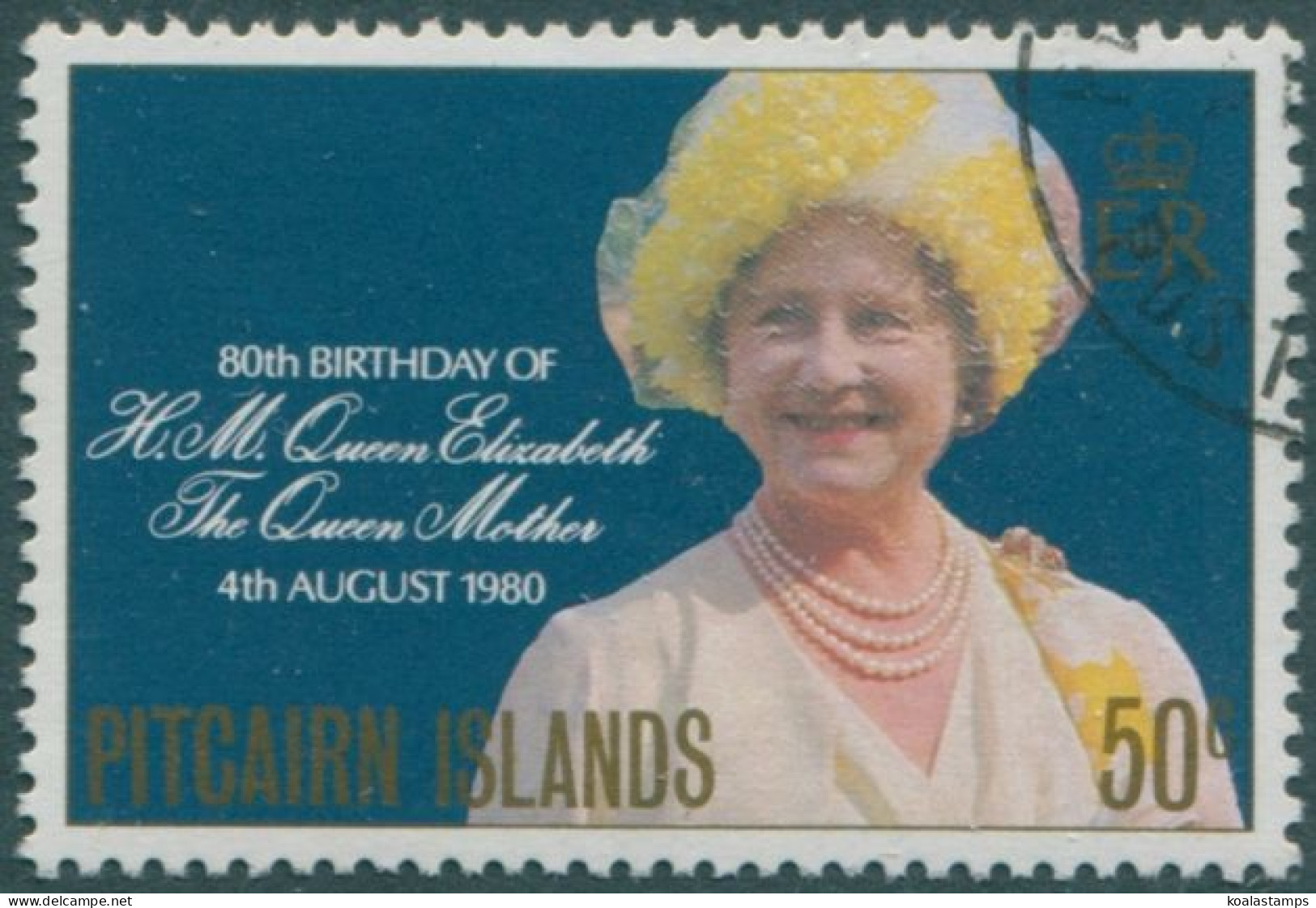 Pitcairn Islands 1980 SG206 50c Queen Mother Birthday FU - Pitcairn Islands