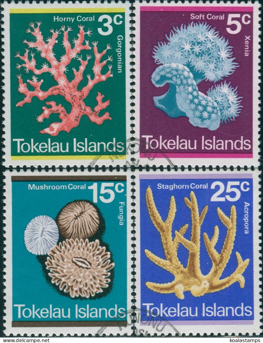 Tokelau 1973 SG37-40 Coral Set FU - Tokelau