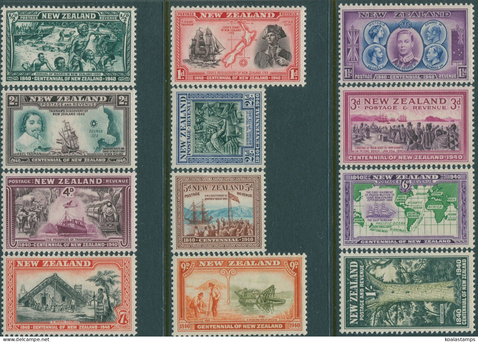 New Zealand 1940 SG613-625 Scenes (12) MH - Sonstige & Ohne Zuordnung