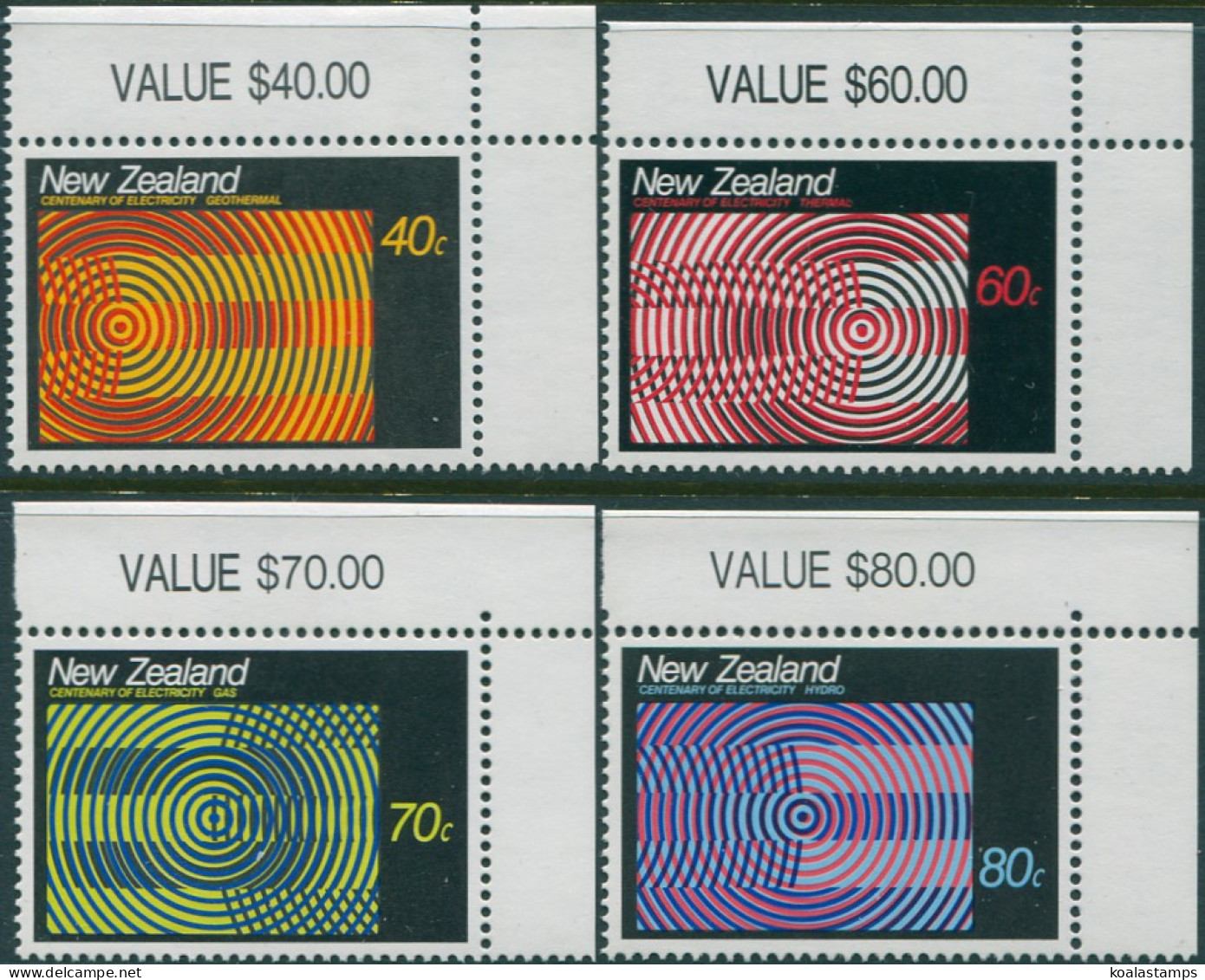 New Zealand 1988 SG1444-1447 Electricity Set MNH - Andere & Zonder Classificatie