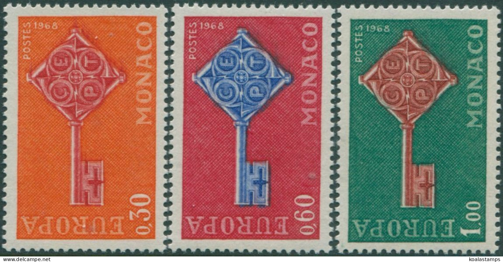 Monaco 1968 SG911-913 Europa Key Set MNH - Autres & Non Classés