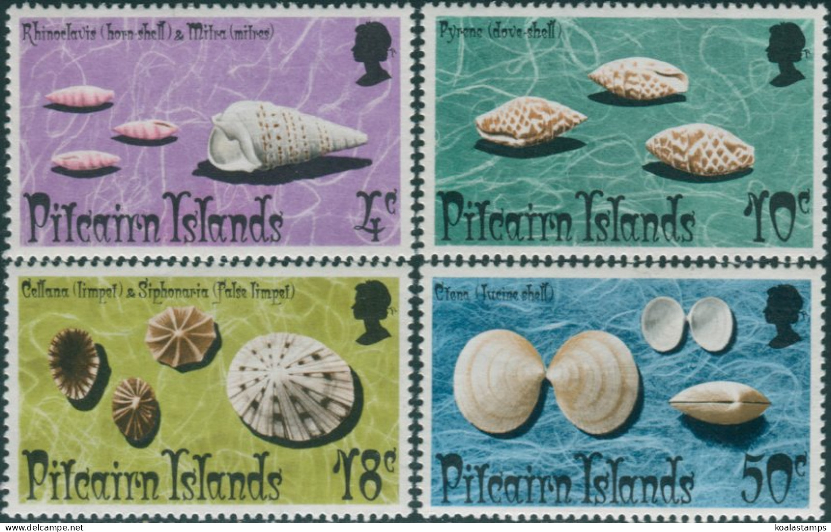 Pitcairn Islands 1974 SG147-150 Shells Set MNH - Islas De Pitcairn