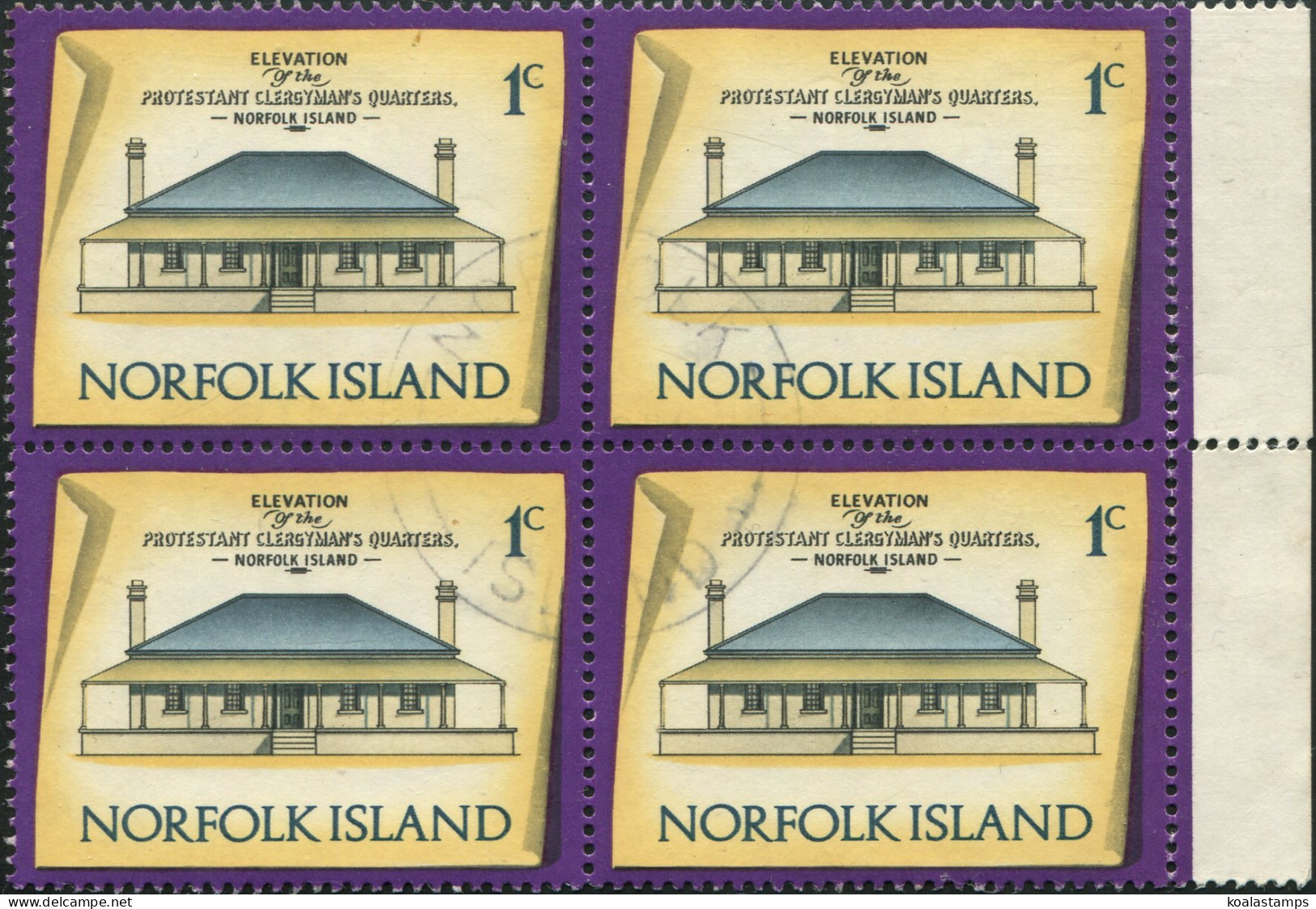 Norfolk Island 1973 SG133 1c Historic Building Block FU - Isla Norfolk