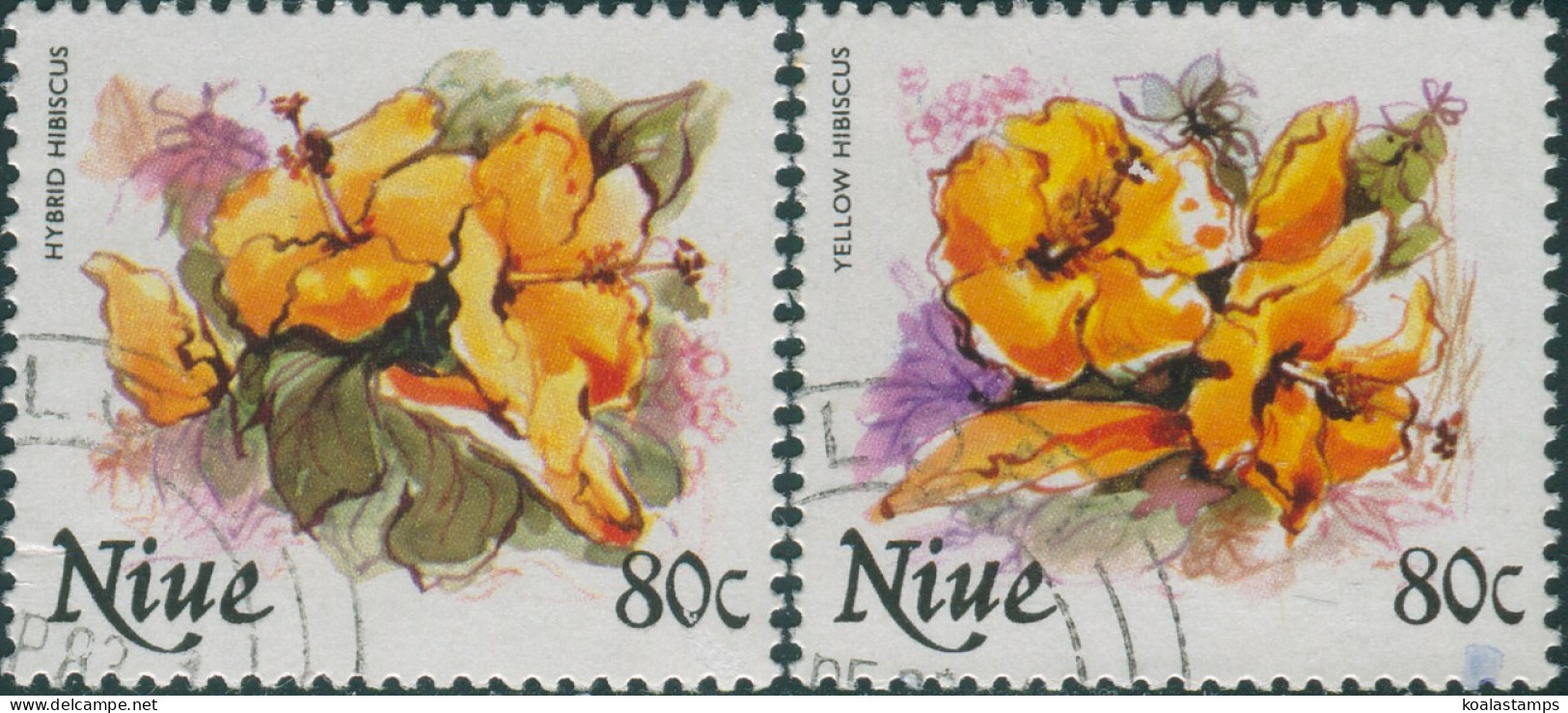 Niue 1981 SG403-404 80c Flowers FU - Niue