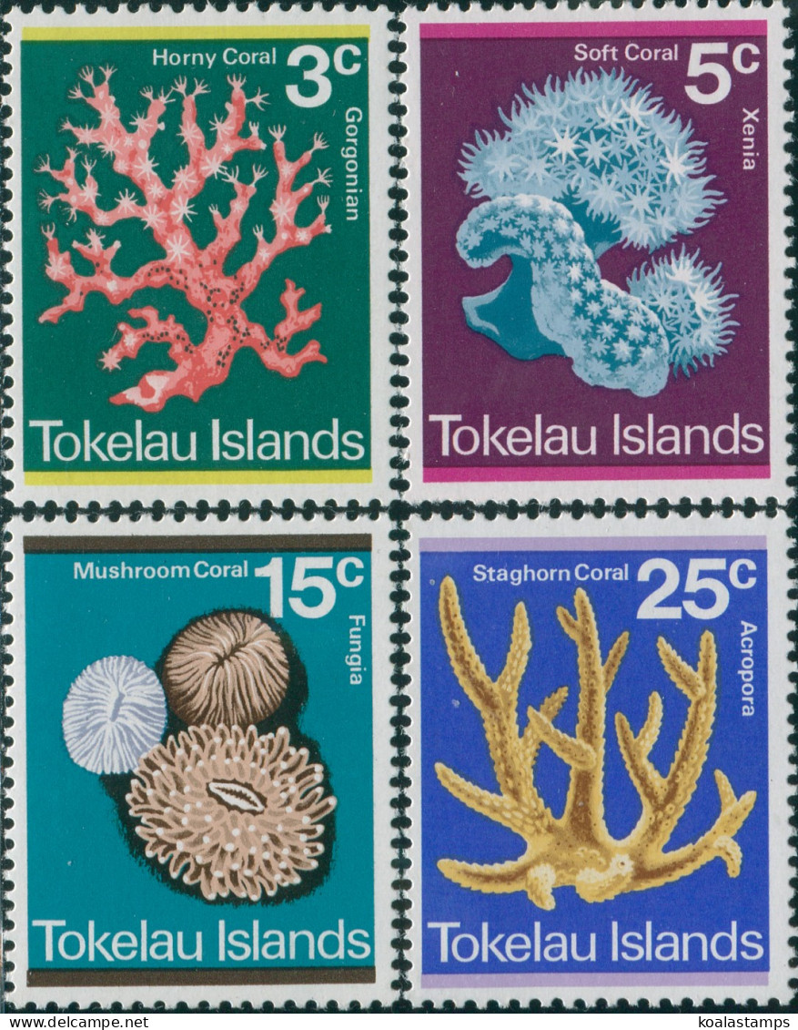 Tokelau 1973 SG37-40 Coral Set MLH - Tokelau