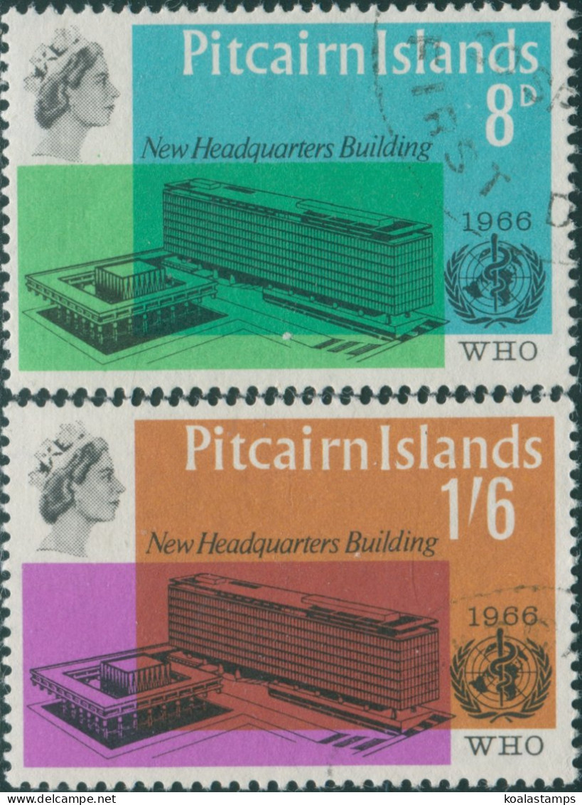 Pitcairn Islands 1966 SG59-60 WHO Building Set FU - Pitcairneilanden
