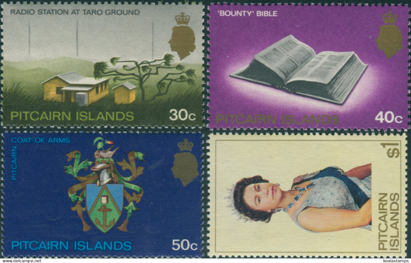Pitcairn Islands 1969 SG105-106b Scene Bible Arms QEII MNH - Islas De Pitcairn