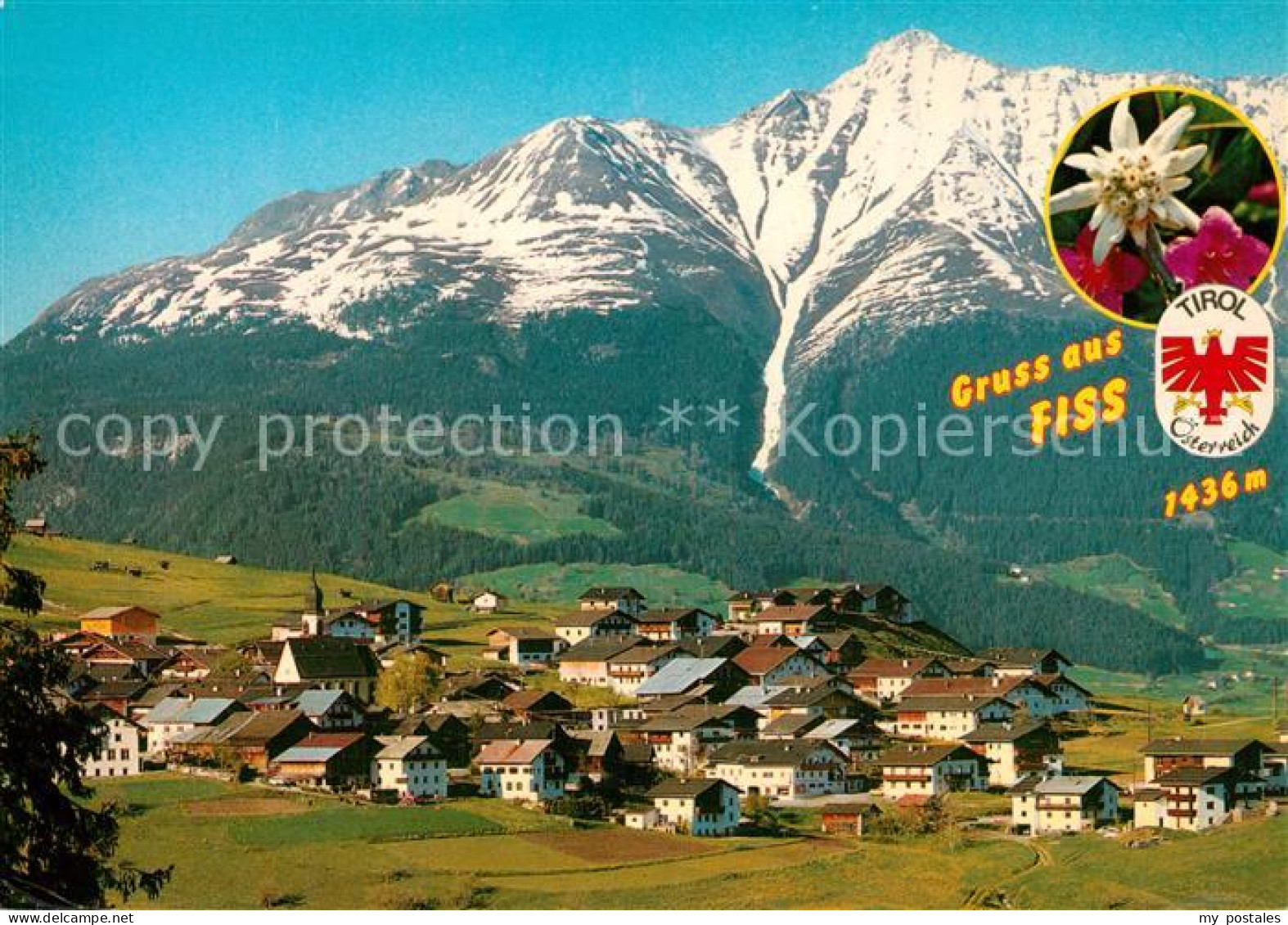 73586892 Fiss Tirol Panorama Erholungsort Mit Kaunergrat Oetztaler Alpen Fiss Ti - Sonstige & Ohne Zuordnung