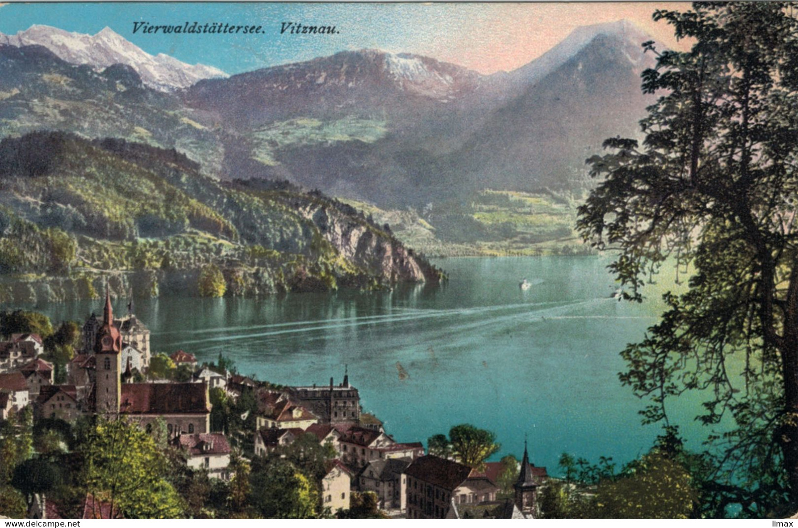 AK Vitznau Alpen - Rigi Klosterli 1911 > Stuttgart - Lettres & Documents