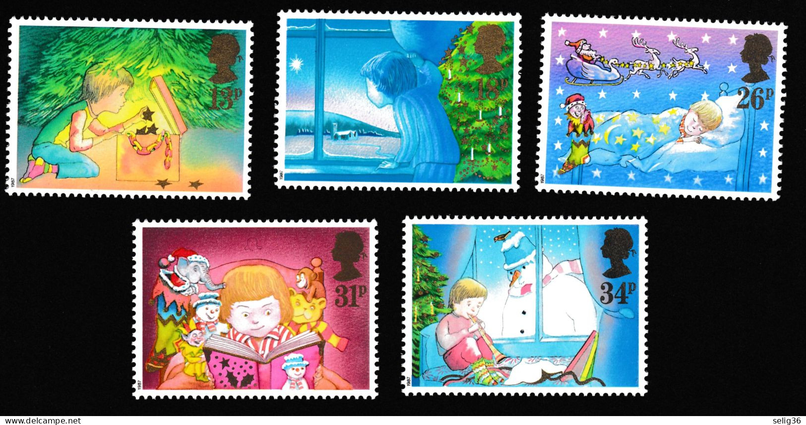 ROYAUME-UNI 1987 YT 1288-1292 ** - Unused Stamps