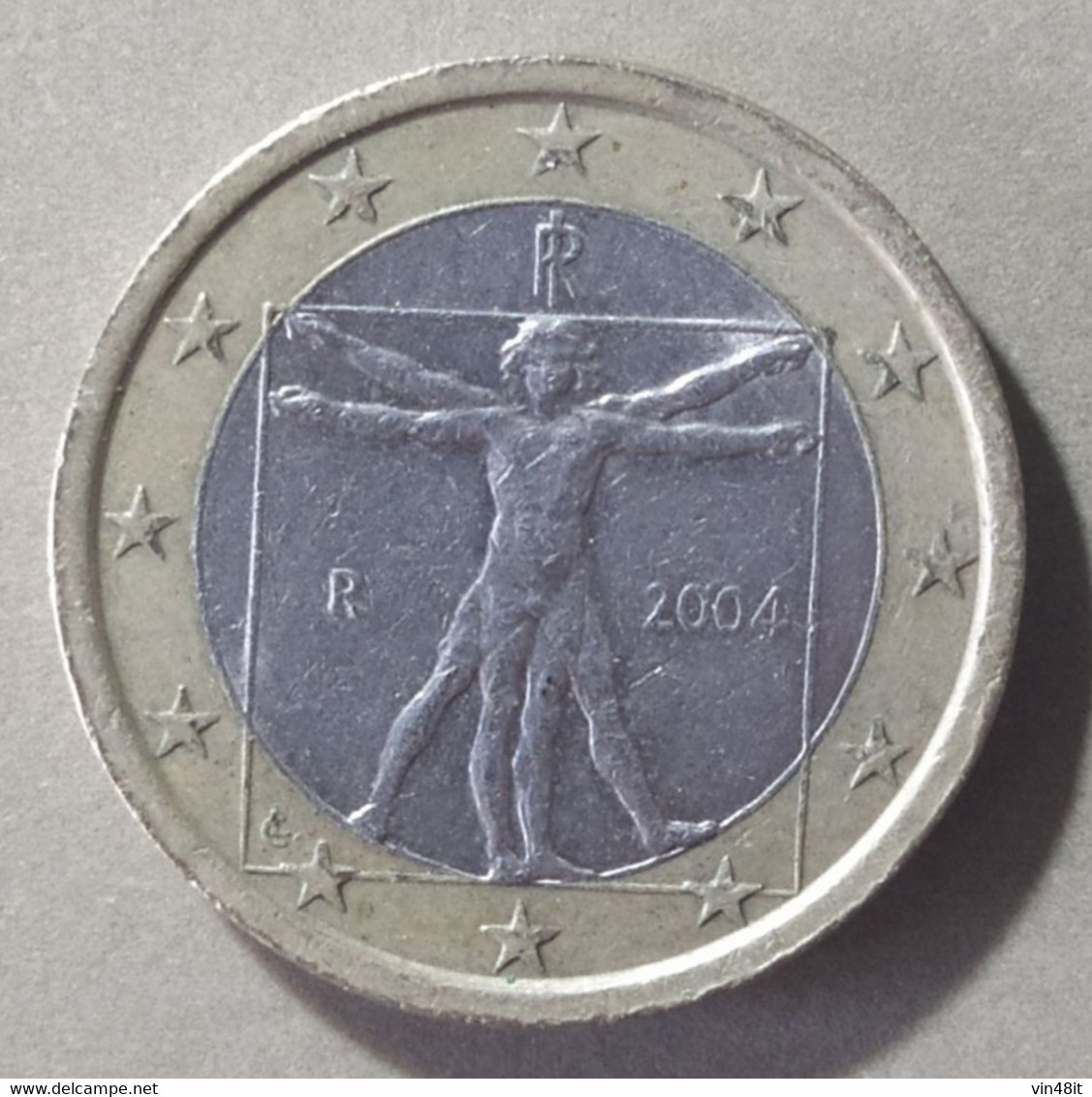2004 - ITALIA  REPUBBLICA    -  MONETA IN EURO -  DEL VALORE DI 1,00  EURO  - USATA - - Italy