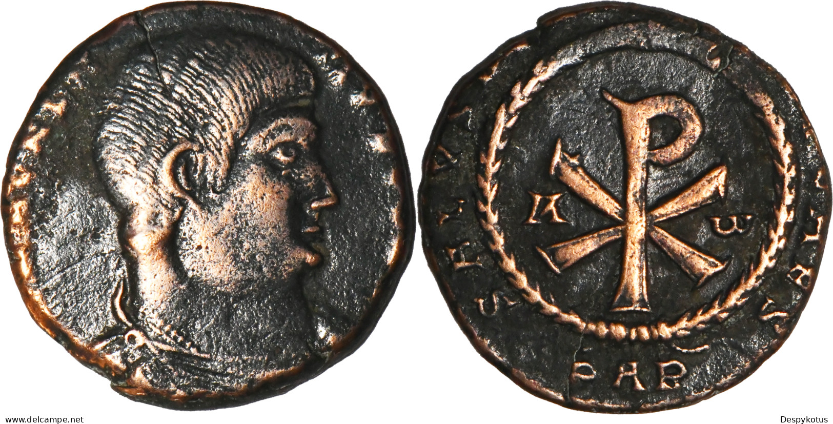 ROME - Double Maiorina - MAGNENCE - Grand Chrisme - Arles (PARL) - TRES RARE - RIC.188 - 19-236 - L'Empire Chrétien (307 à 363)