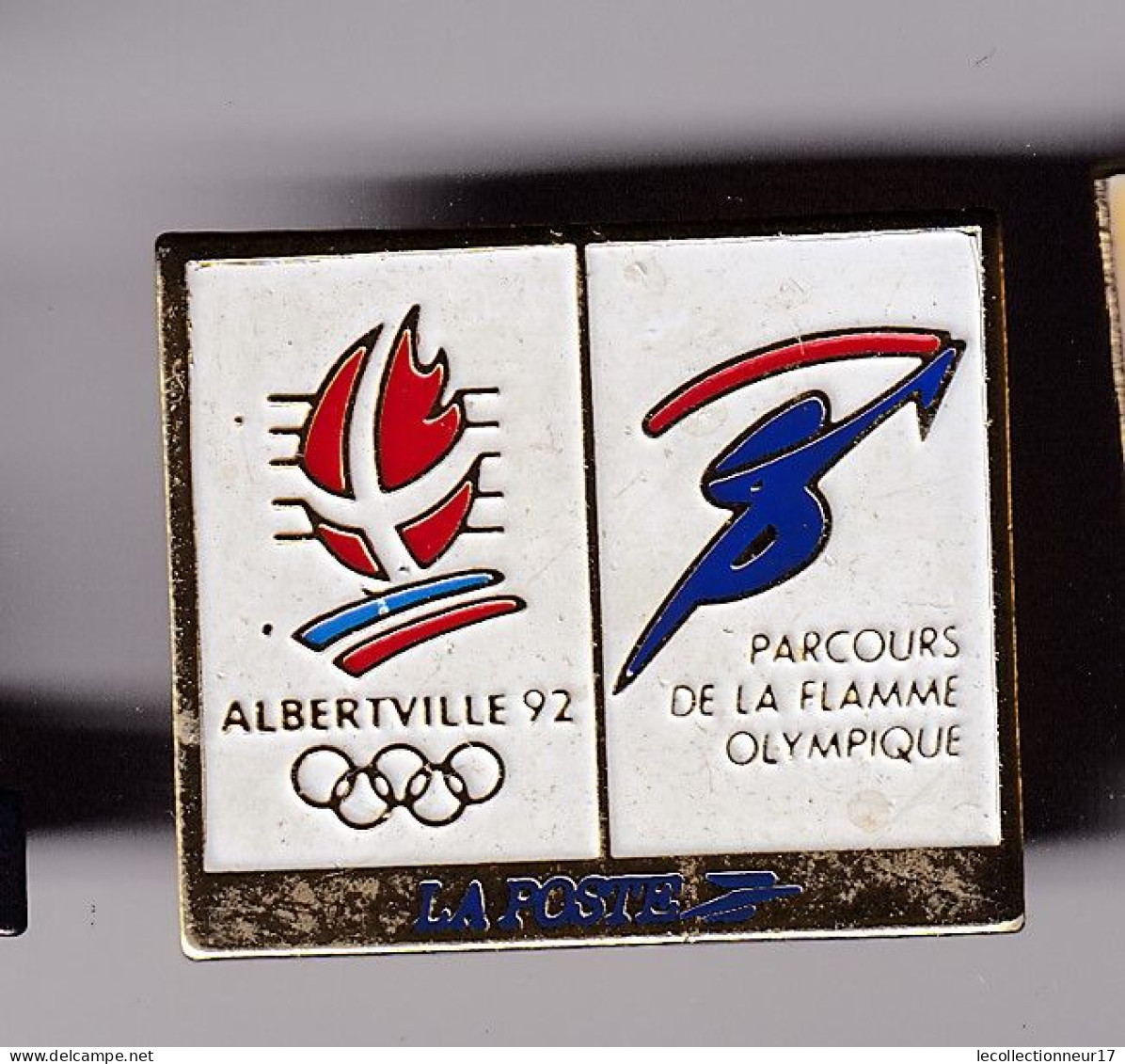 Pin's JO Albertville 92 La Poste Parcours De La Flamme Olympique Réf 8429 - Olympische Spelen