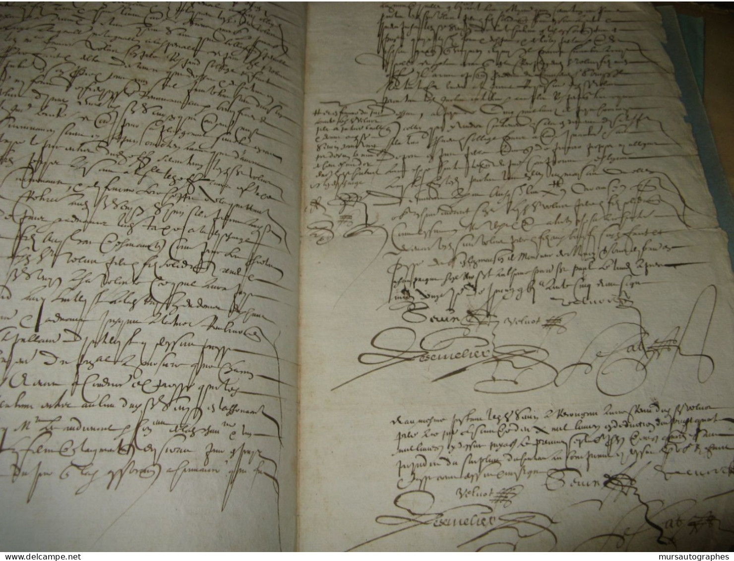 DOCUMENTS CONTRATS RECU FAMILLES DE SAICHY & SEVIN 1627-35 ORDRE MALTE Parchemin - Historical Documents